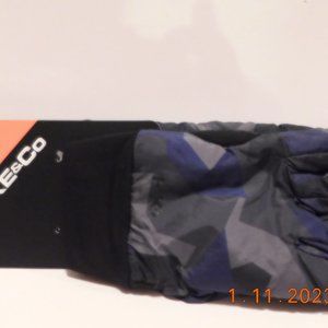 Hawke & Co Gloves Size S/M Lightweight Nylon Blue Fractal Camo NEW